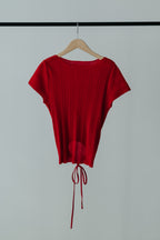 【MAIKU】Pleated knit top