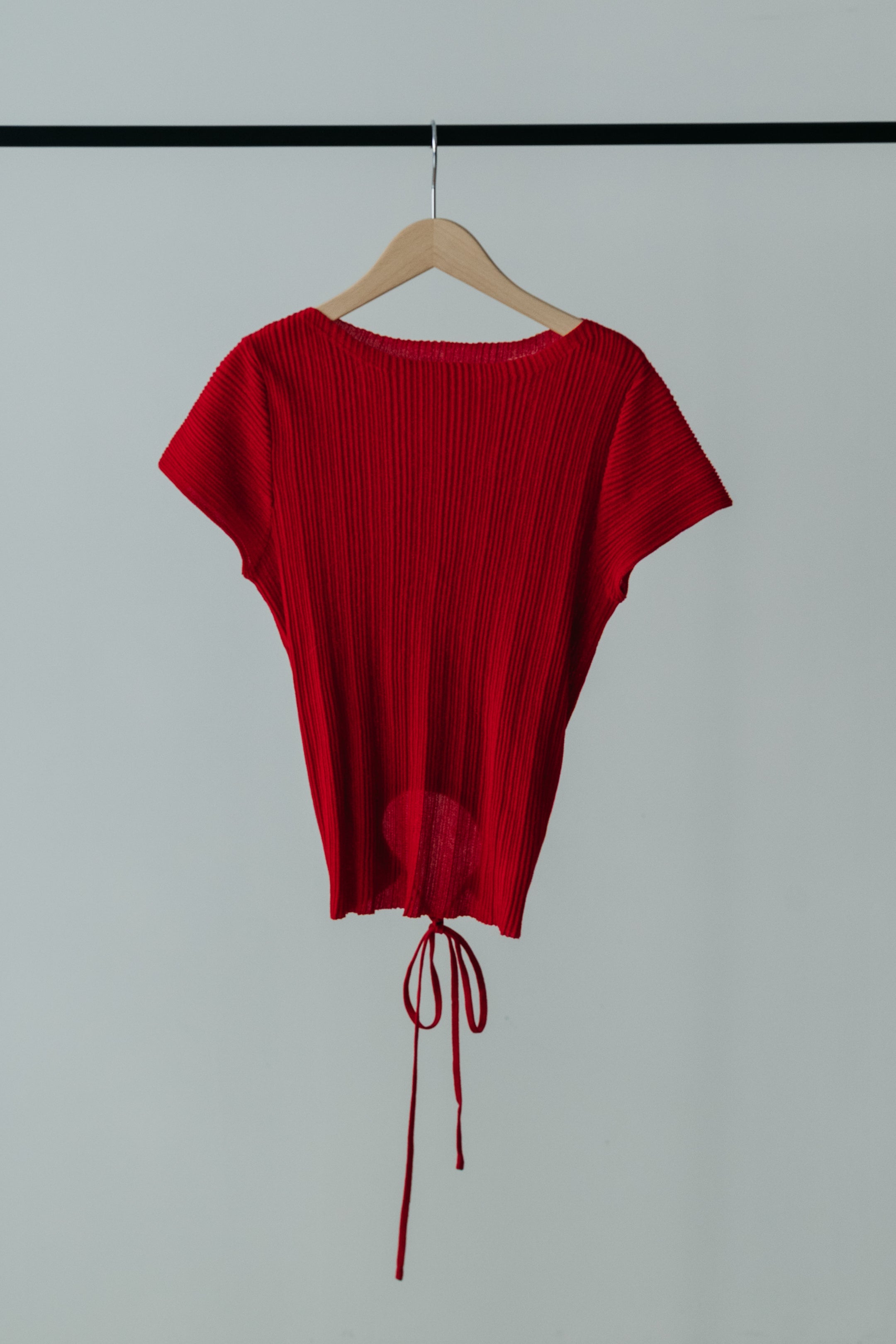 【MAIKU】Pleated knit top