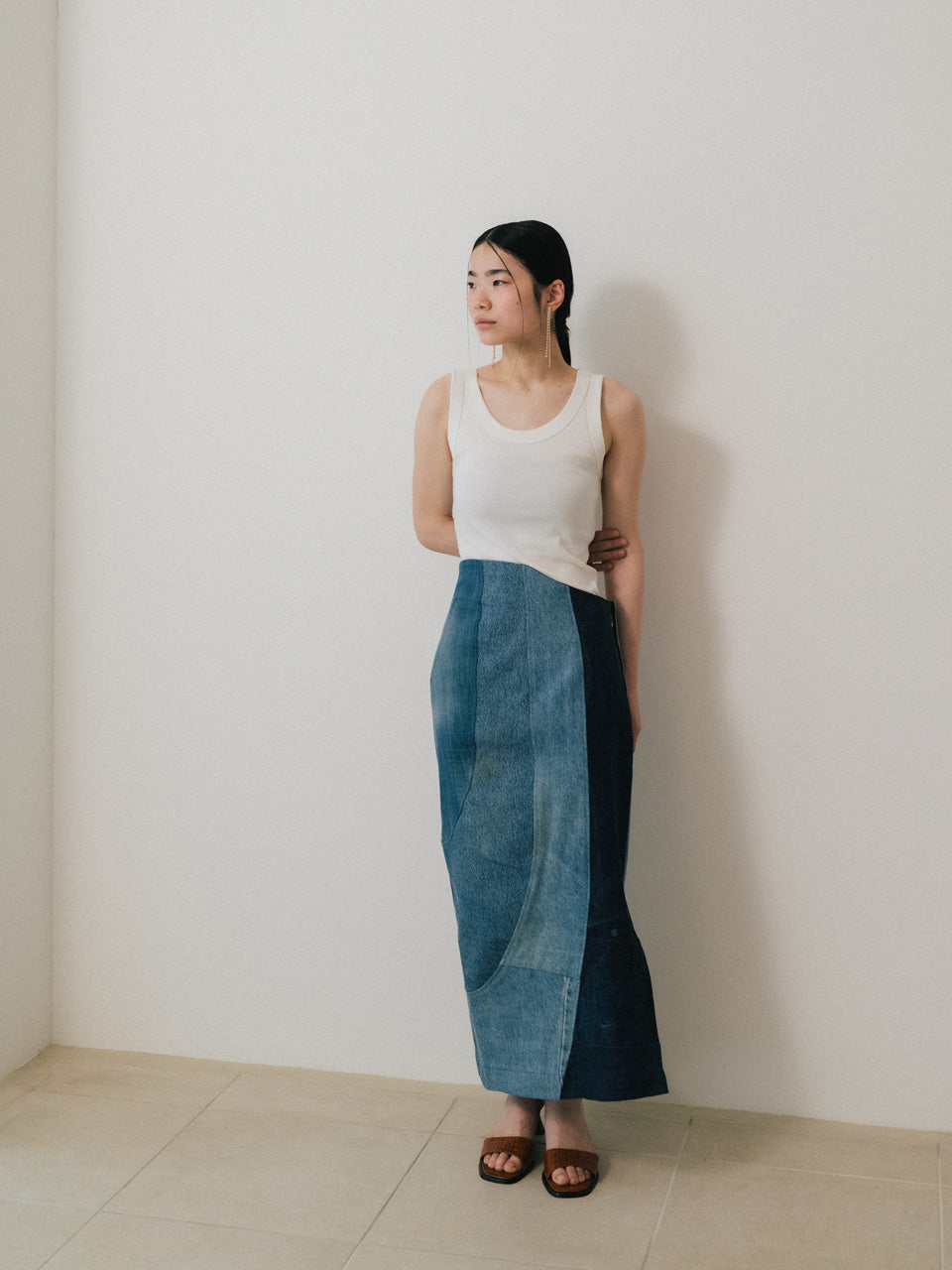 【AVENIR】Upcycled denim skirt