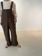 【ROOM.THE.ROOM】Jiggy Overalls/ Col. BROWN/ CHARCOAL