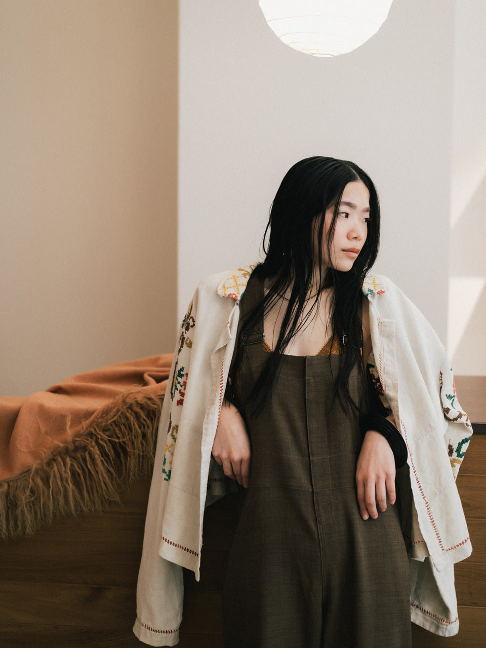 【ROOM.THE.ROOM】Jiggy Overalls/ Col. BROWN/ CHARCOAL