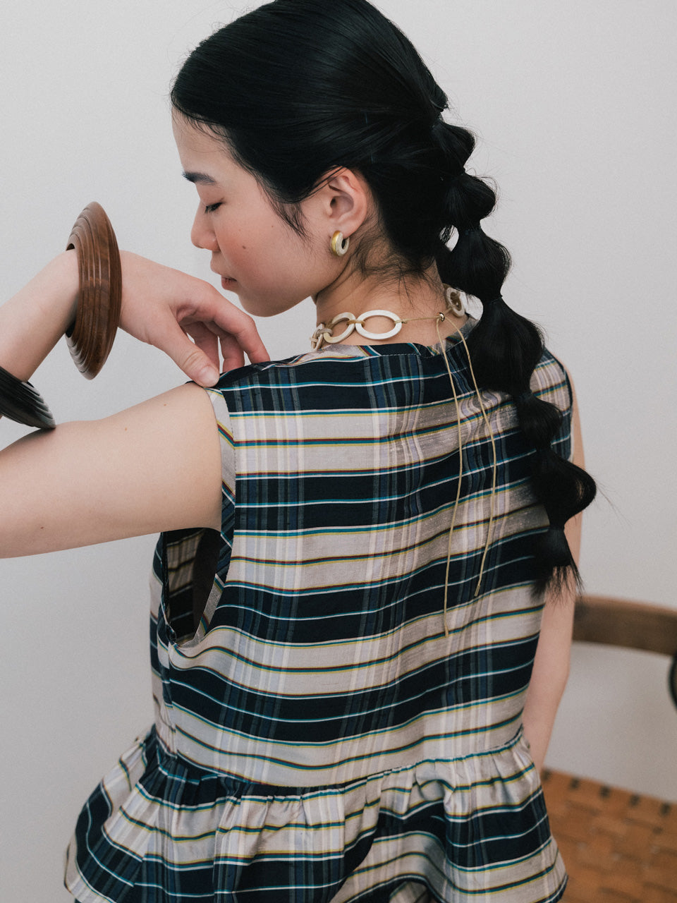 【faible and failure】Dupion silk blouse