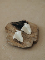 【g.binsky】AR hoop pierces(ピアス) Col. WHITE/ CREAM