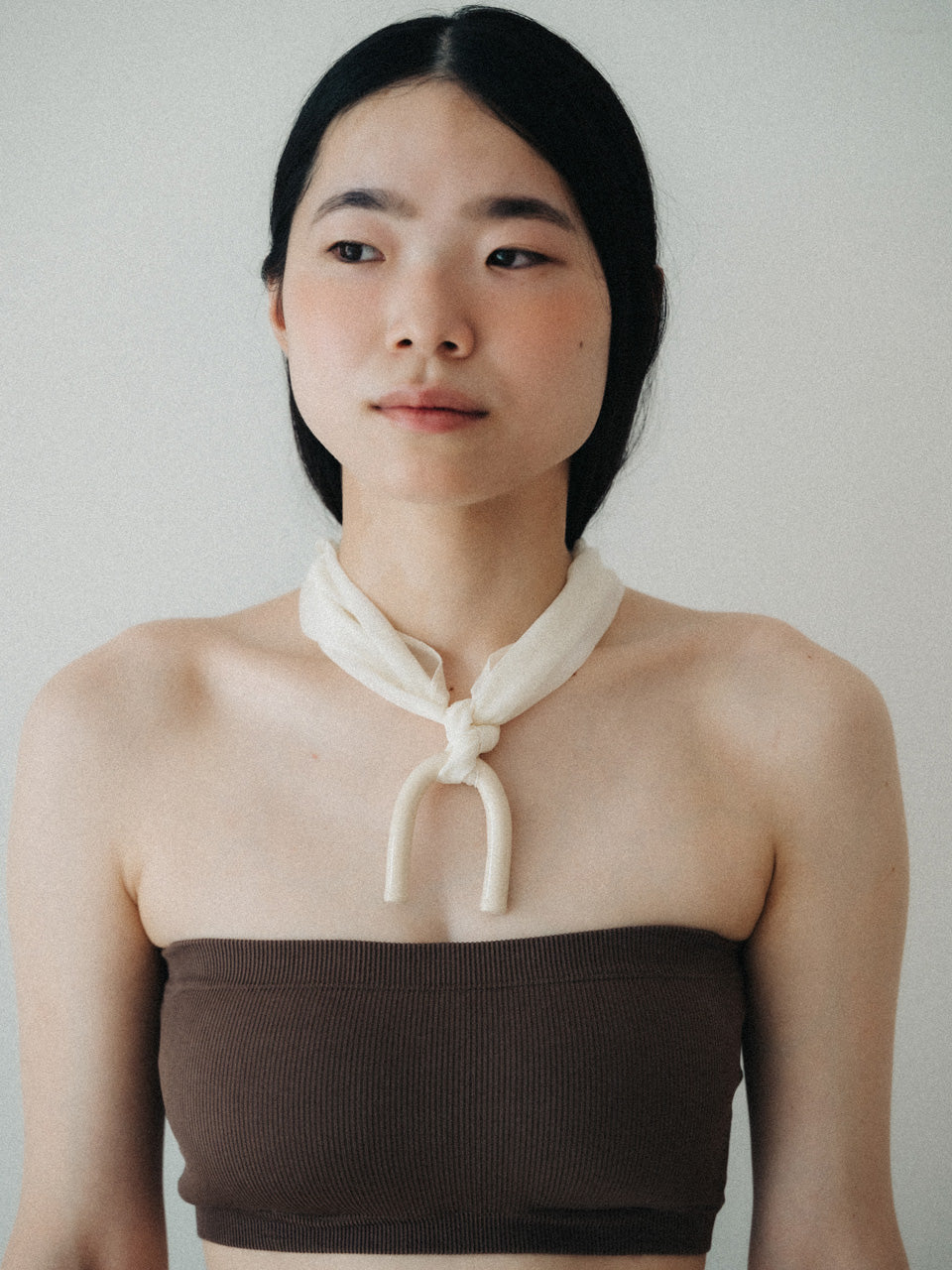 【g.binsky】ARK silk necklace Col. OFF WHITE