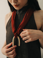 【g.binsky】ARK silk necklace Col. TERRACOTTA