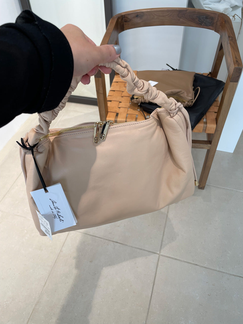 【Anita Bilardi】Theater Medium bag Col. BLACK/ PINK