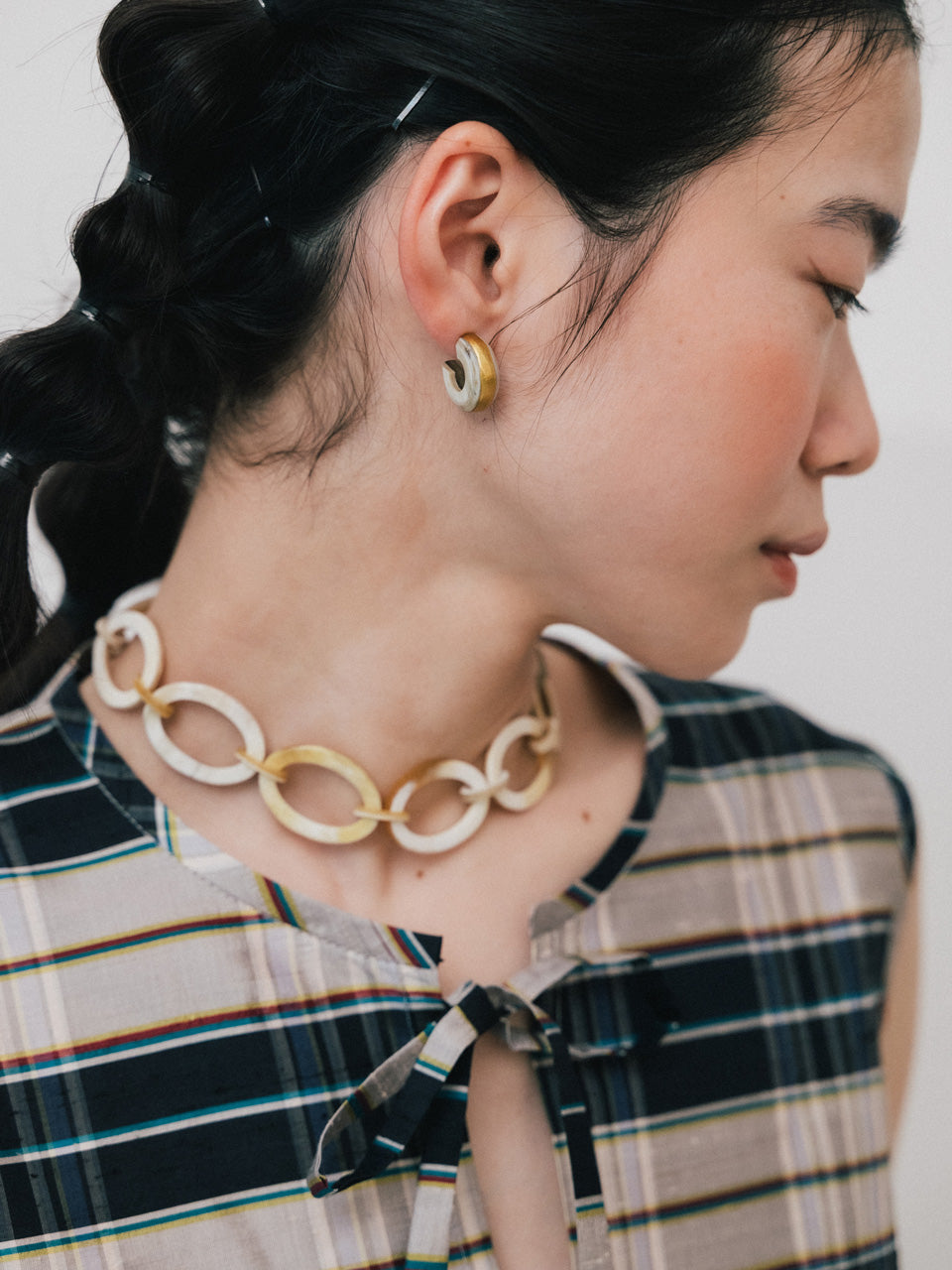 【ROOM.THE.ROOM】Buffalo horn circle necklace