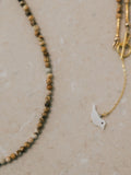 【Luce Costante】Animal long necklace Picasso jasper