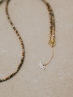 【Luce Costante】Animal long necklace Picasso jasper