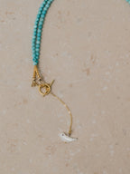 【Luce Costante】Animal long necklace Magnesite turquoise