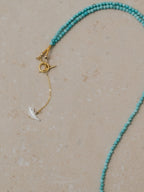 【Luce Costante】Animal long necklace Magnesite turquoise
