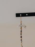 【Luce Costante】Animal long pierces(イヤリング変更可) Laguna lace agate