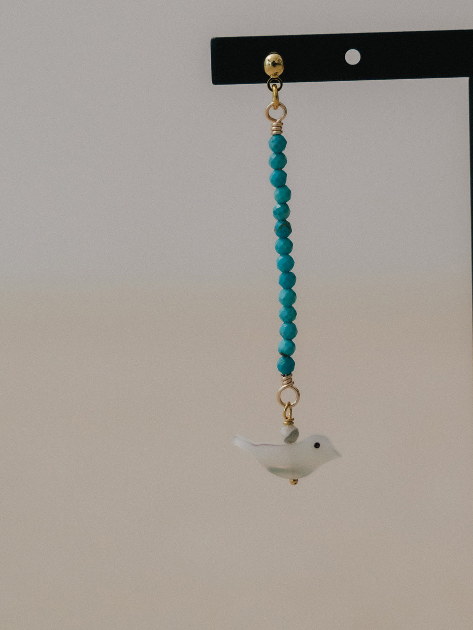 【Luce Costante】Animal short pierces(イヤリング変更可) Magnesite turquoise