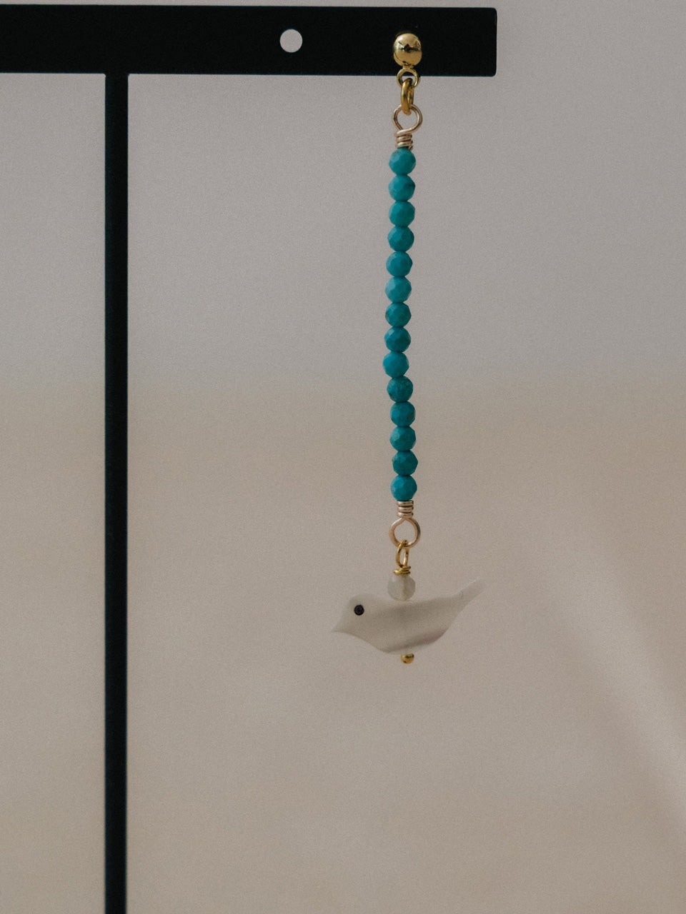 【Luce Costante】Animal short pierces(イヤリング変更可) Magnesite turquoise