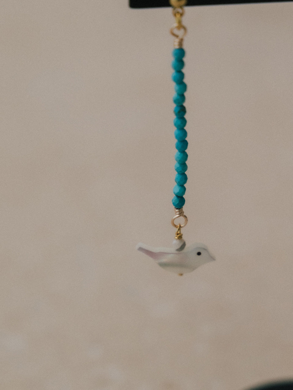 【Luce Costante】Animal short pierces(イヤリング変更可) Magnesite turquoise