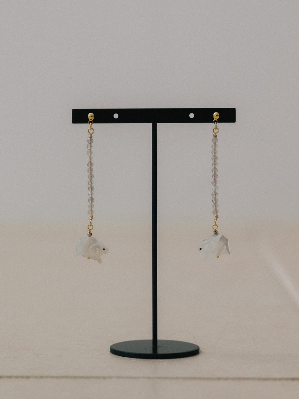 【Luce Costante】Animal short pierces(イヤリング変更可) Labradorite