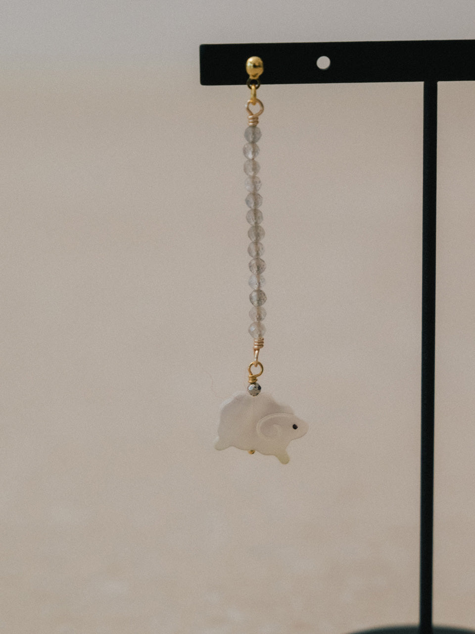 【Luce Costante】Animal short pierces(イヤリング変更可) Labradorite