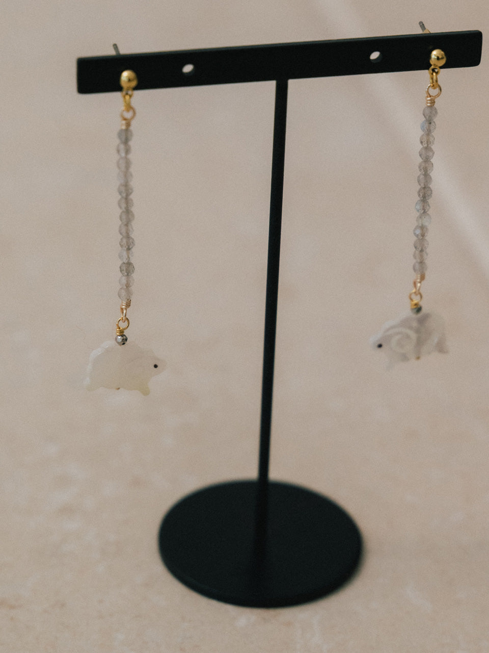 【Luce Costante】Animal short pierces(イヤリング変更可) Labradorite