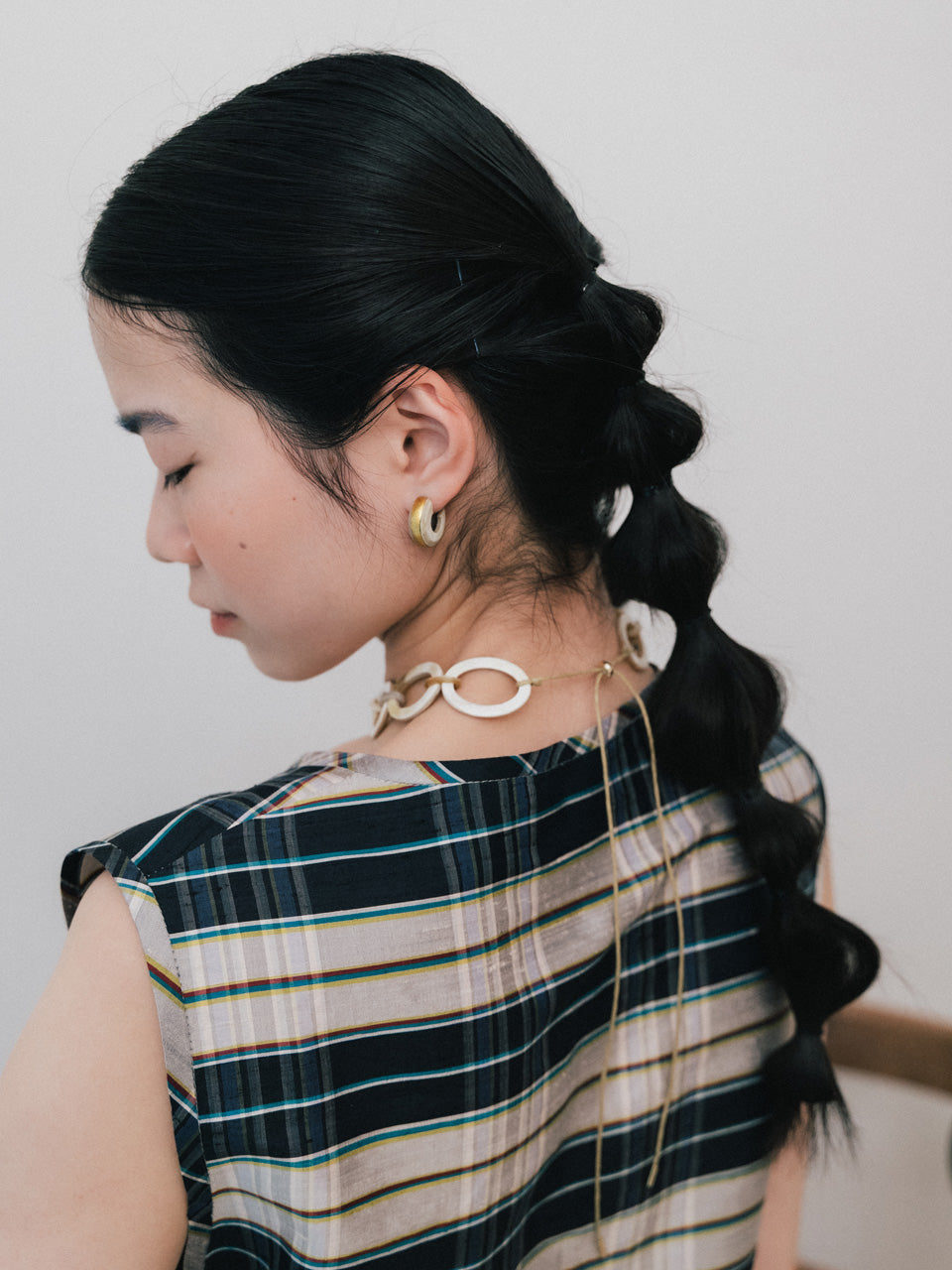 【ROOM.THE.ROOM】Buffalo horn lined pierces(ピアス)