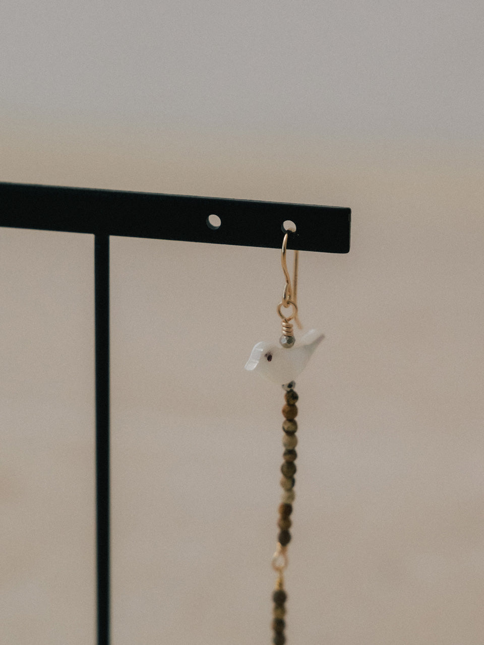 【Luce Costante】Animal long pierces(イヤリング変更可) Picasso jasper