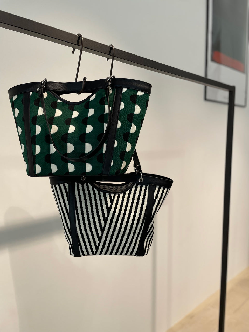 Jacquard Woven Wide Tote Bag