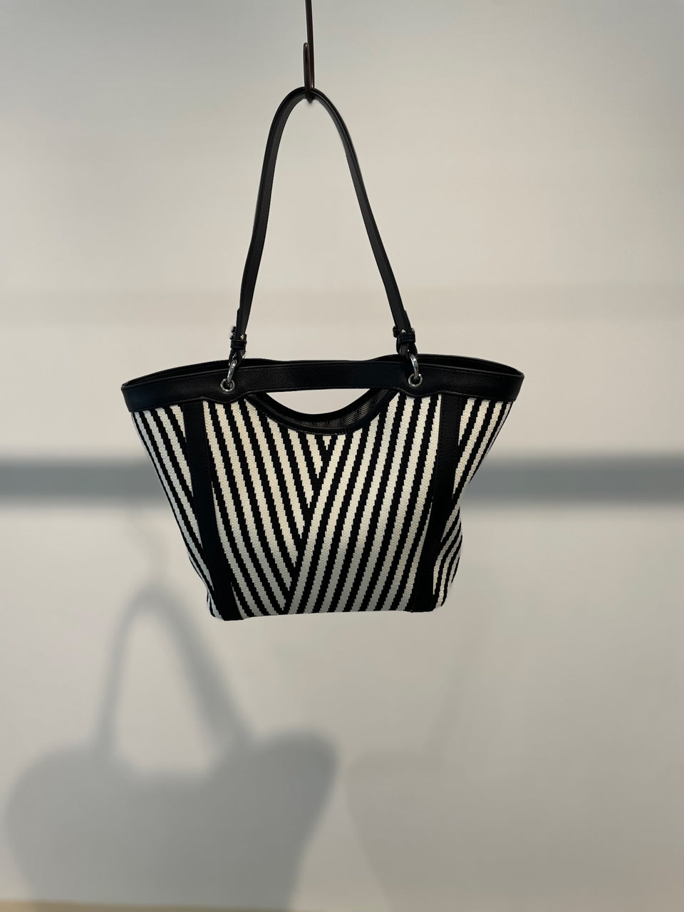 Jacquard Woven Wide Tote Bag