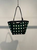 Jacquard Woven Wide Tote Bag