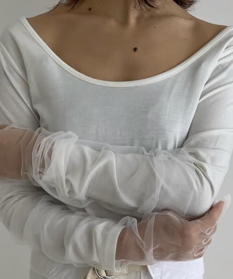 【ROOM.THE.ROOM】Long sleeve T-shirt Col. OFF WHITE /BLACK /ORANGE