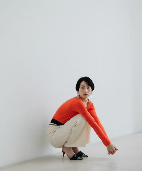 【ROOM.THE.ROOM】Belt layered pants/ Col. IVORY/ NAVY/ SAX