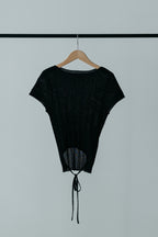【MAIKU】Pleated knit top