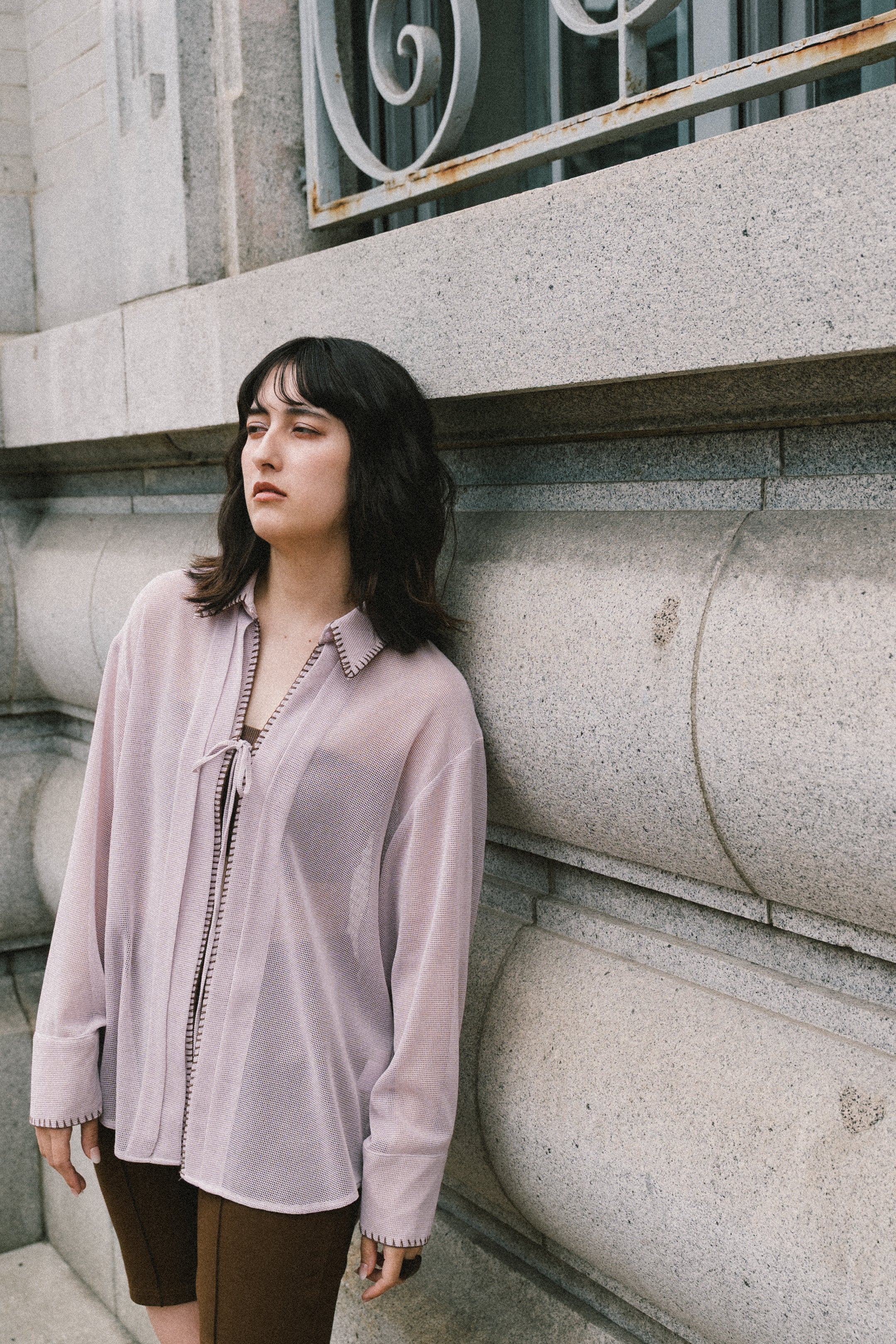 【ROOM.THE.ROOM】Elio front-tie shirt