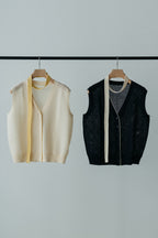 【MAIKU】V-neck knit tie vest
