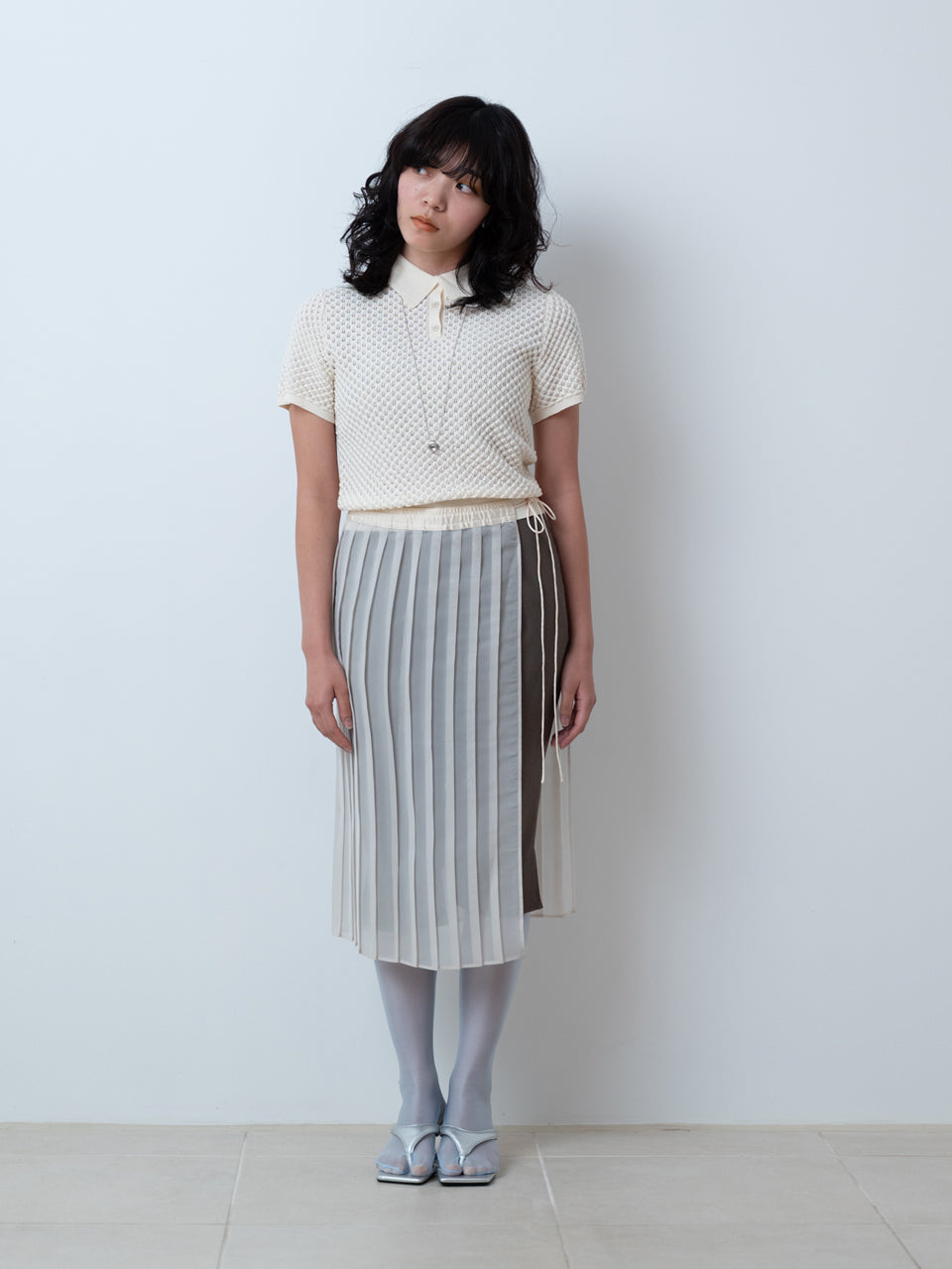 【PRE ORDER 2026SS】【ROOM.THE.ROOM】Brooklyn pleated stole【先行予約2月中旬ごろ配送予定】