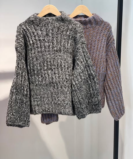 【faible and failure】 Brioche sweater Col.CAMEL,OFF WHITE