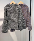 【faible and failure】 Brioche sweater Col.CAMEL,OFF WHITE