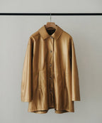 【ROOM.THE.ROOM】Agyness Fake leather jacket Col. GOLD /IVORY