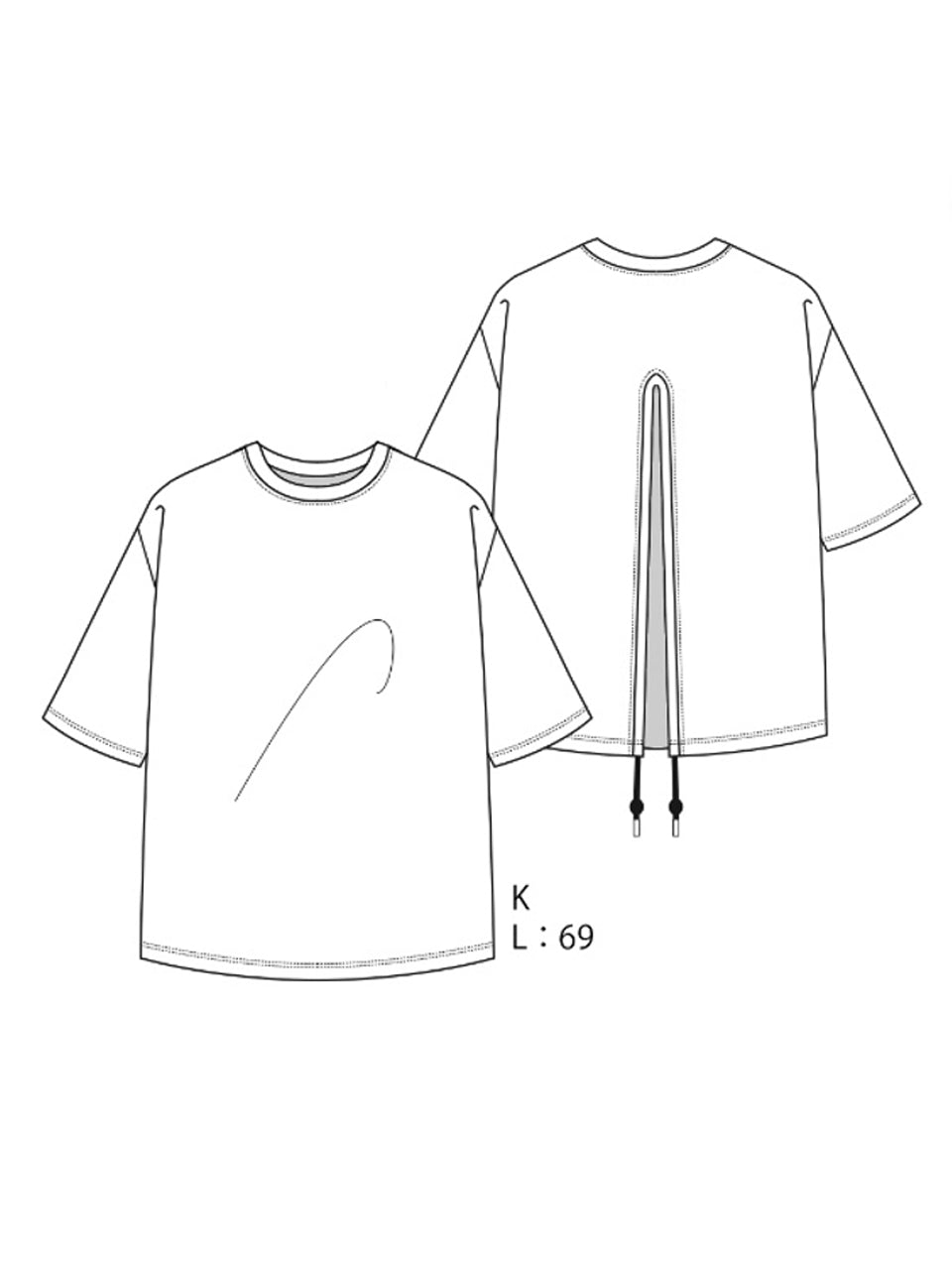 【PRE ORDER 2026SS】【ROOM.THE.ROOM】Brooklyn Ruched back t-shirt【先行予約2月中旬ごろ配送予定】