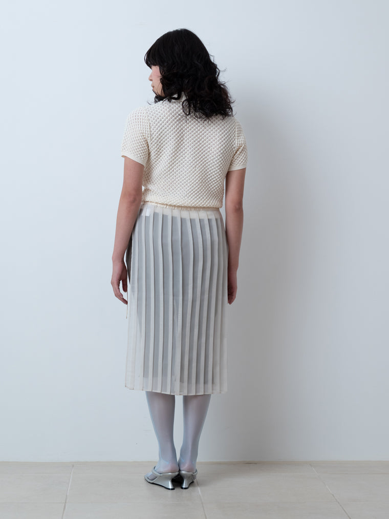 【PRE ORDER 2026SS】【ROOM.THE.ROOM】Brooklyn pleated stole【先行予約2月中旬ごろ配送予定】