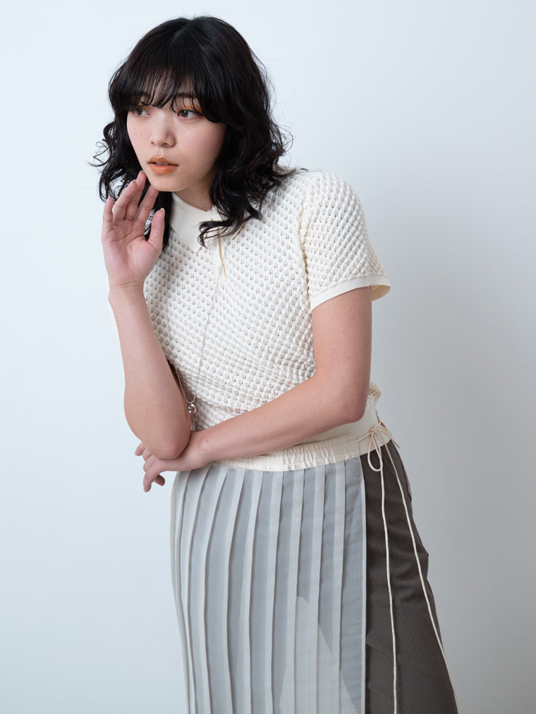 【PRE ORDER 2026SS】【ROOM.THE.ROOM】Brooklyn pleated stole【先行予約2月中旬ごろ配送予定】