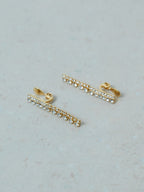 【ROOM.THE.ROOM】Rhinestone chain earrings(イヤリング)