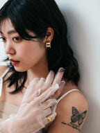 【ROOM.THE.ROOM】Rhinestone hoop earrings(イヤリング)