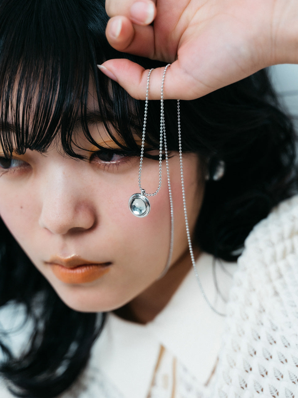 【ROOM.THE.ROOM】Cabochon circle necklace