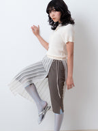 【PRE ORDER 2026SS】【ROOM.THE.ROOM】Brooklyn pleated stole【先行予約2月中旬ごろ配送予定】