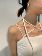 【hwyl】Choker detail camisole Col. OFF WHITE/ BLACK