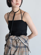 【hwyl】Choker detail camisole Col. OFF WHITE/ BLACK