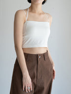 【hwyl】Choker detail camisole Col. OFF WHITE/ BLACK