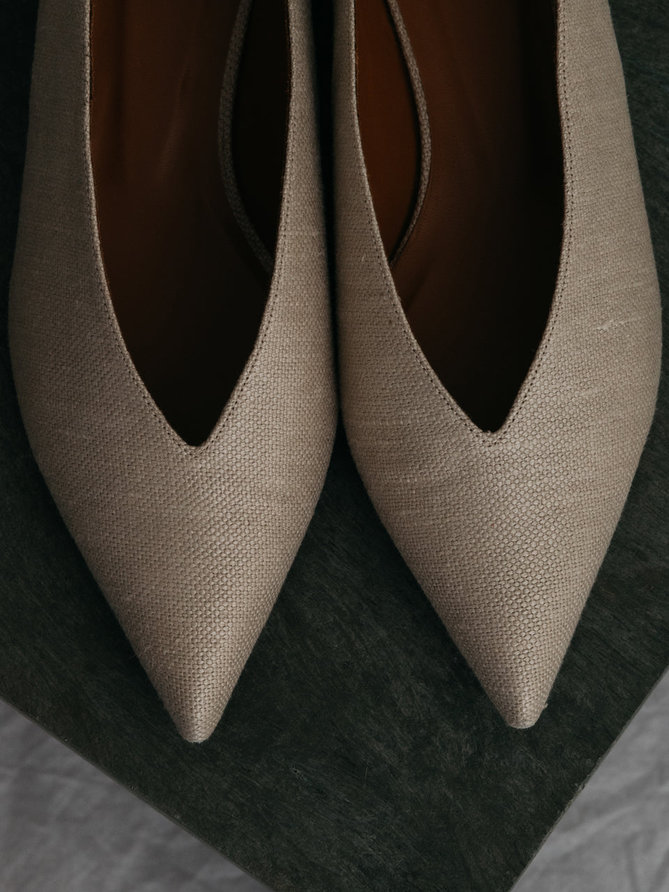 【L'unique et moi】Vague D. pumps Col. LINEN/ DENIM