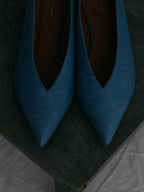 【L'unique et moi】Vague D. pumps Col. LINEN/ DENIM
