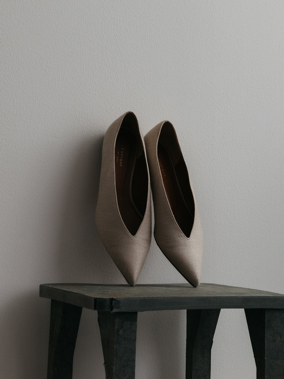 【L'unique et moi】Vague D. pumps Col. LINEN/ DENIM